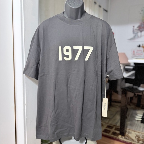 NWT Men’s Size X-large Fear Of God Oversized T-shirt 100% Cotton In Iron Color - Picture 6 of 13